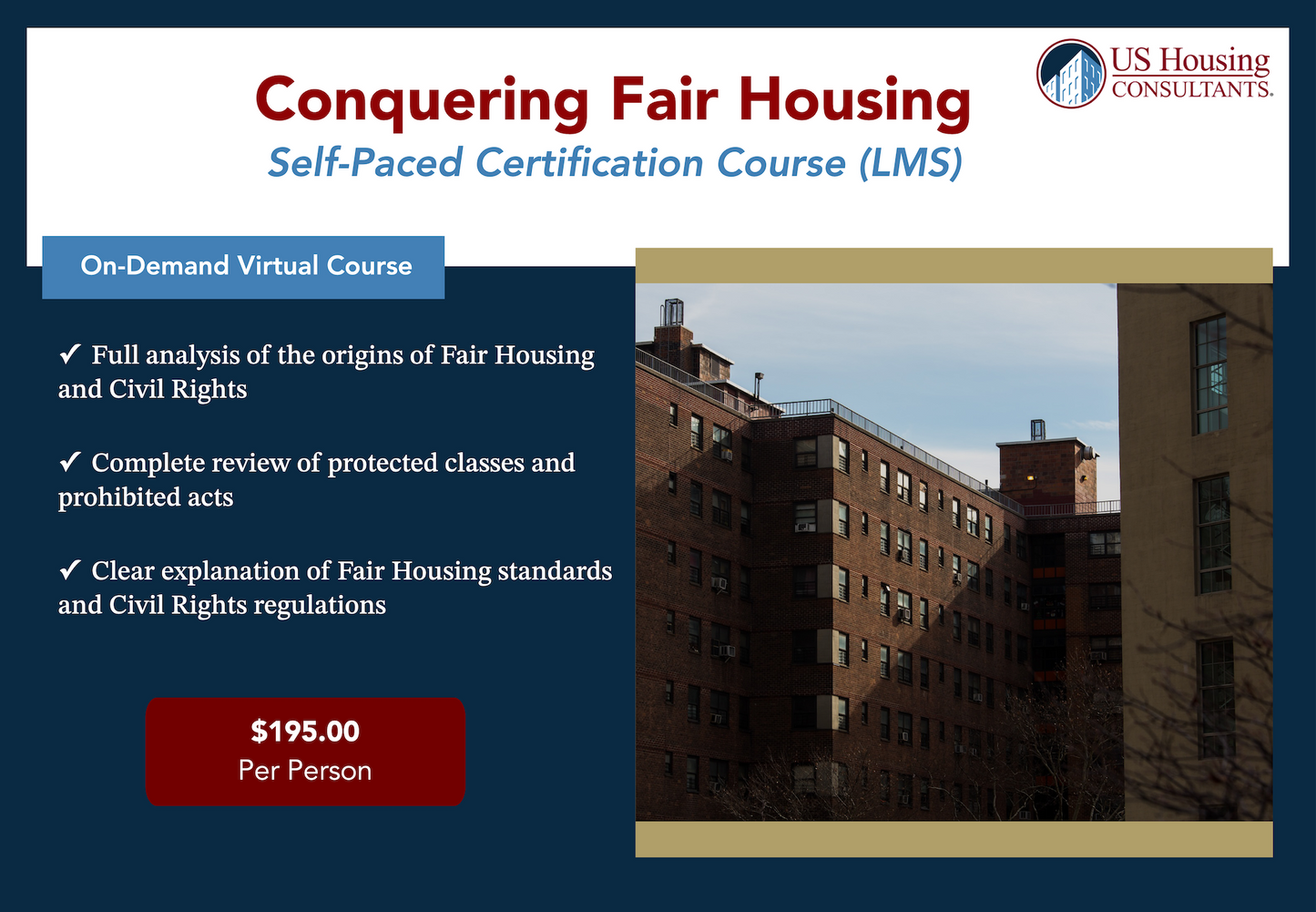 Conquering Fair Housing Self-Paced Certification Course (LMS)