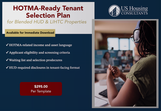 HOTMA-Ready Tenant Selection Plan for Blended HUD & LIHTC Properties